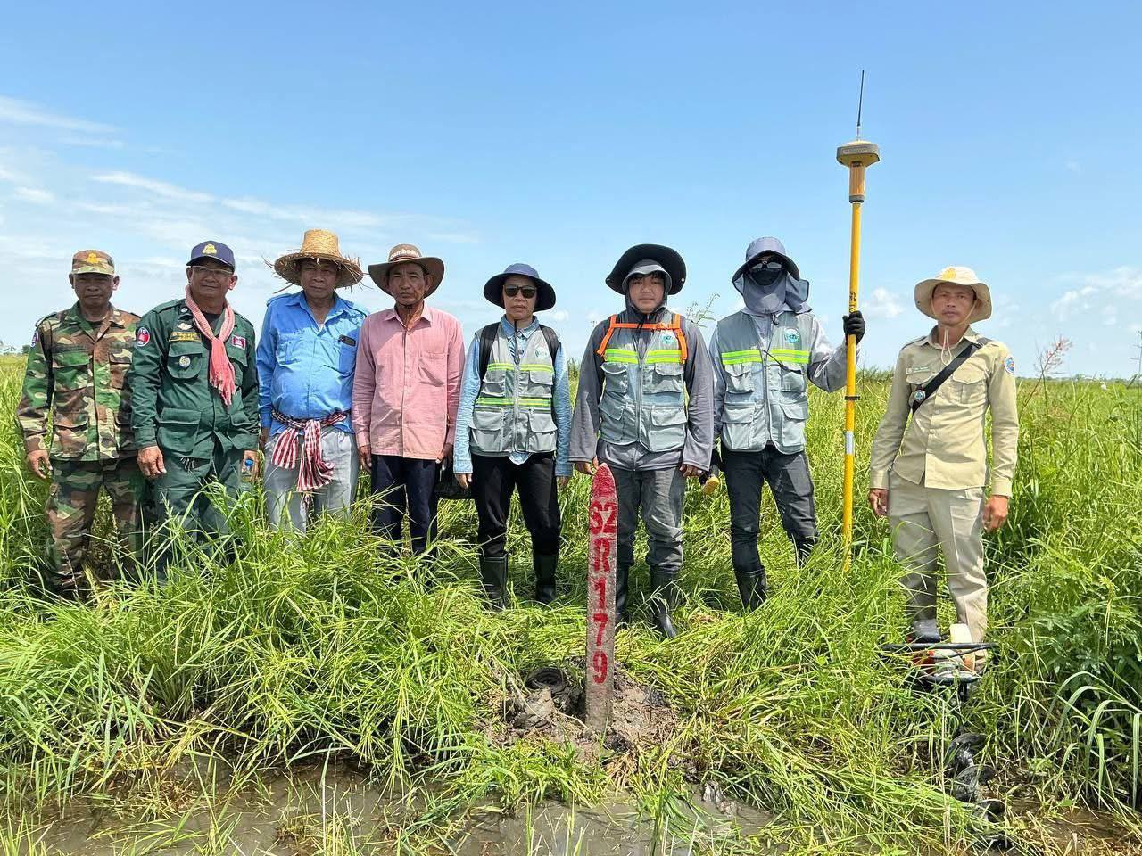 ការចុះពិនិត្យទីតាំង បោះបង្គោលព្រំដីព្រែកជីកហ្វូណនតេជោ ដំណើរការដោយ​រលូន​តាមការគ្រោងទុក