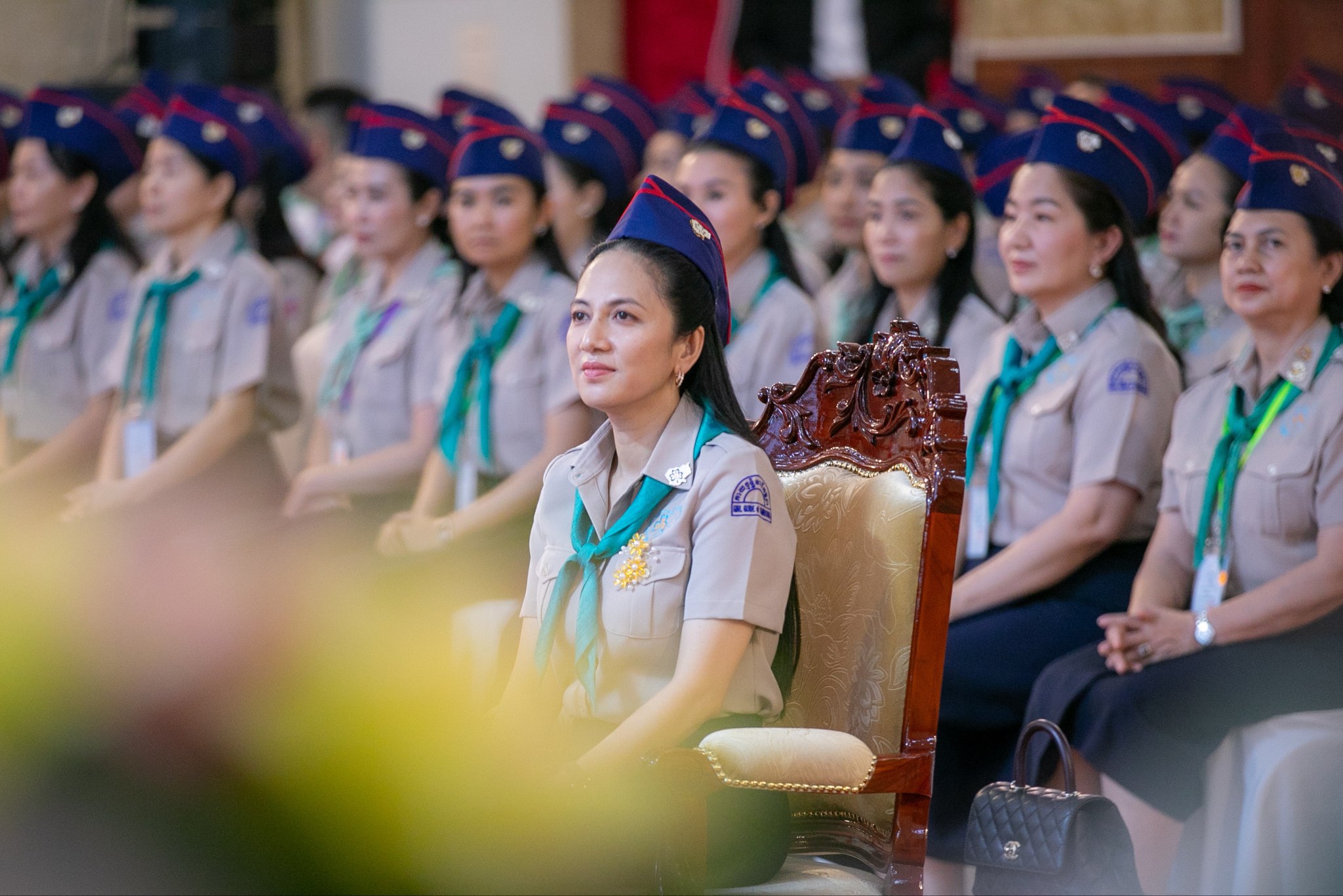 កាយឫទ្ធិនារីកម្ពុជា ធ្វើពិធីសច្ចាបញ្ចូលសមាជិកថ្មីលើកទី៣៣ ចំនួន ៣៨៤រូប ដែលប្រារព្ធធ្វើឡើងនៅសាខាខេត្តកំពត