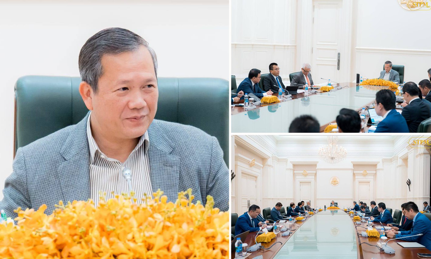 សម្ដេចធិបតី ហ៊ុន ម៉ាណែត ដឹកនាំកិច្ចប្រជុំត្រួតពិនិត្យ និងតាមដានវឌ្ឍនភាព នៃគម្រោងការកសាងព្រែកជីកហ្វូណនតេជោ