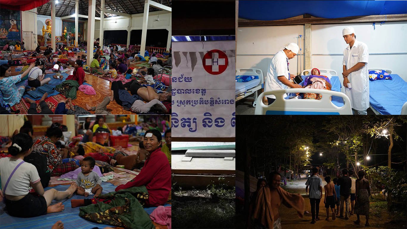 យ៉ាងហោចណាស់ប្រជាពលរដ្ឋ ២៤០០គ្រួសារ ត្រូវបានជម្លៀសចេញពីតំបន់ គ្រោះថ្នាក់មកទីមានសុវត្ថិភាព ក្រោយការវាយប្រហារដោយយោធាថៃ